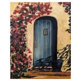 Mediterranean School, Arched Blue Door
