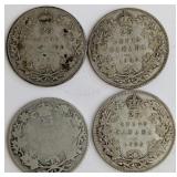 CA Silver 25-Cent Coins, George V