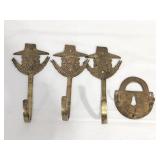 Cast Brass Decorative Wall Hooks