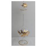 Vinciprova Murano Gilt Glass Decanter and Stopper