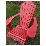 Red Poly-Lumber Adirondack Chair
