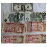 Banknotes US, UK, Canada, & Jamaica