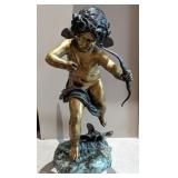 Houdon, Bronze Sculpture of Cupid
