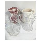 Ceramic and Cut Glass Jugs