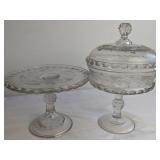 Victorian EAPG Pedestal Glass Dishes