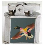 Fisher Pocket Lighter with Mallard Duck Motif