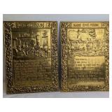 Peerage Embossed Brass Wall Plaques