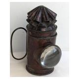 Victorian Signal Lantern in Copper-Washed Tinplate
