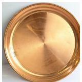 Mid-20th C. Solid Copper Serving Tray