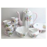 Shelley fine bone chin tea service