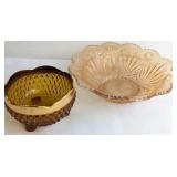 Carnival & Amber glass bowls