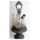 ANTIQUE Victorian SP Revolving Castor Set