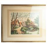 Hand-Coloured Etching, The Stone Bridge