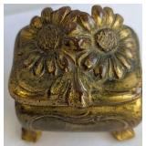 W.B. Mfg Co Art Nouveau Sunflower Jewelry Casket