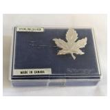 Sterling Maple Leaf Brooch