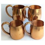West Bend solid copper mugs