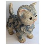 Painted Rubber Kitten Figurine