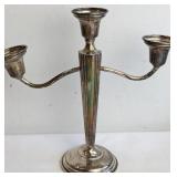 Sterling Weighted Three-Light Candelabrum