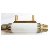 Milk glass portable electric lamp