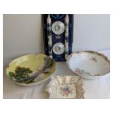 Porcelain & Earthenware Bowls W a Danish Candle Se