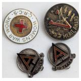 Sterling & Enamel Canadian Badges