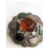 Scottish Silver Rosette Brooch