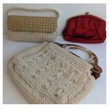 VTG Handbags + Satin Clutch