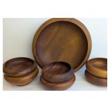 MCM Style Turned Hardwood Bowls