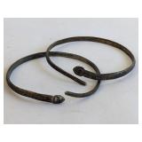 Antique Silver serpent cuff bangles