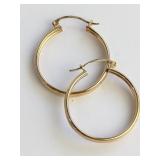 10 K Gold Hoop Earrings