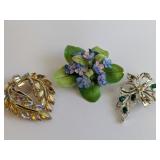 Costume Jewelry Brooches