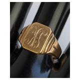 10 K Gold Signet Ring