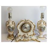 Sessions Mantel Clock & Lamp Set