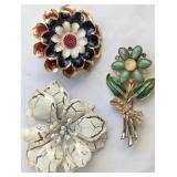 Floral Costume Brooches