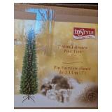 Slim pre-lit Christmas tree