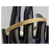 10K Gold Diamond-Cut Bangle
