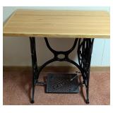 Table w Cast Iron Treadle Base
