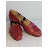Italian Red Leather Loafers