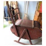 Antique cradle butter churn