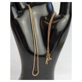 10K Gold Box Link Necklace