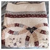 QS Quilt w Floral Embroidery
