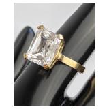 10K gold solitaire ring
