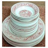 Red Transferware Tableware