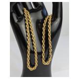 14K Gold Rope Necklace