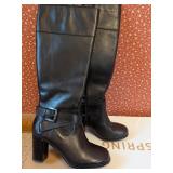 Leather Knee-High Boots
