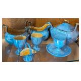 Noritake Art Deco Blue Lustreware