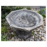 Cast Stone Octagonal Birdbath