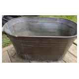 Antique copper wash boiler