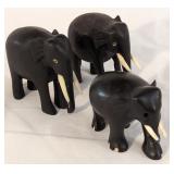 Ebony Wood Elephants