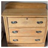 Pine Chest w Art Nouveau Hardware